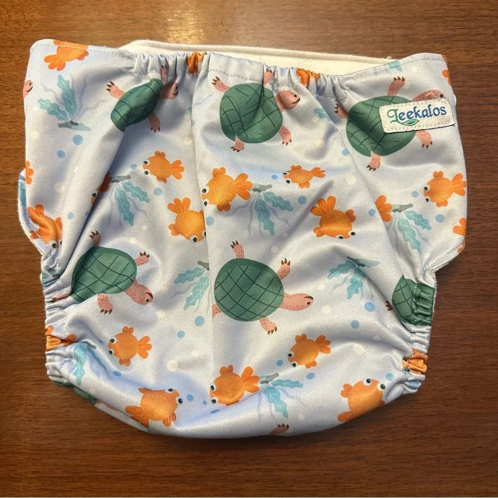 Leekalos Reusable pocket cloth Diaper Set Animal Print adjustable OS